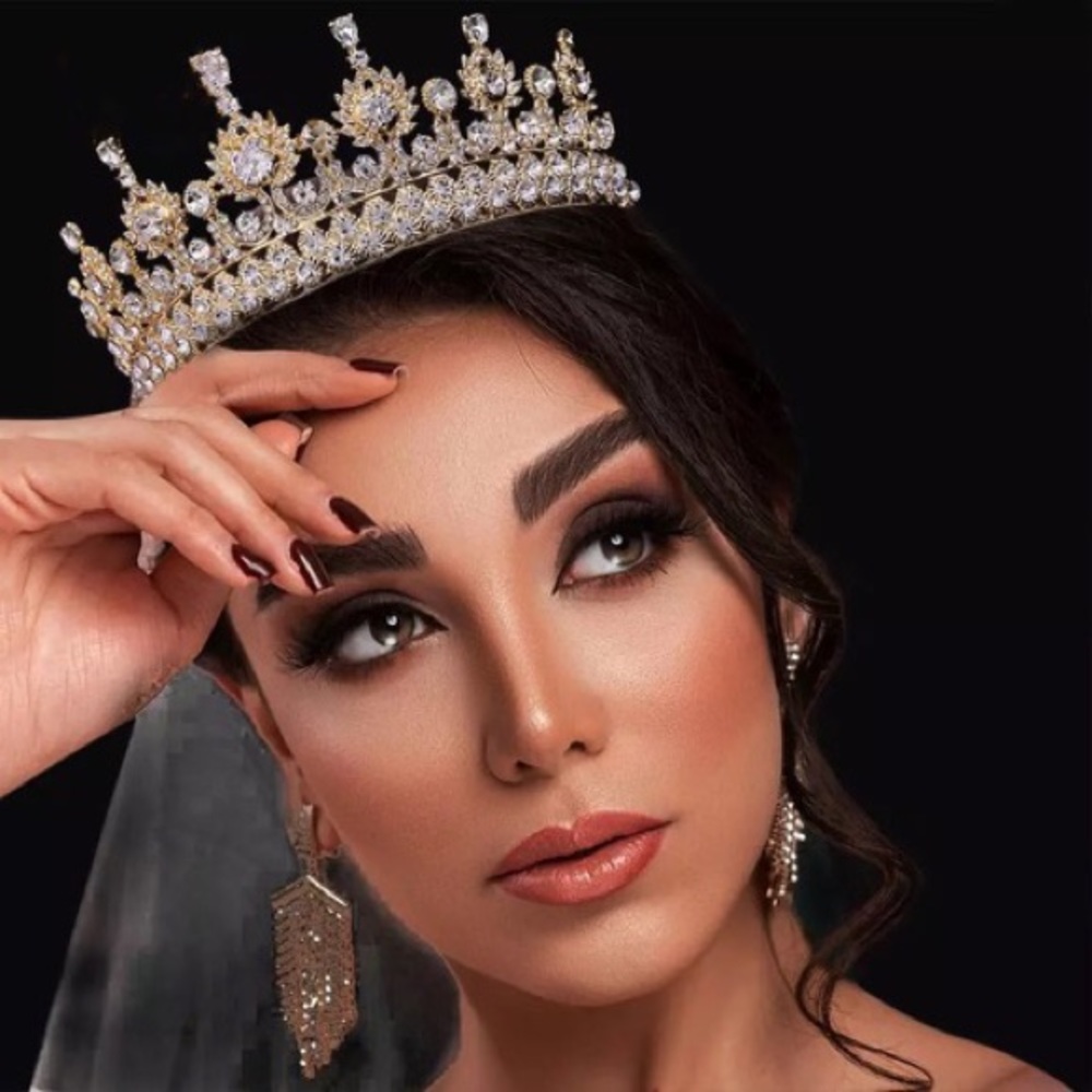 Stunning Baroque Regal Queen Princess Crystal Bridal Tiara